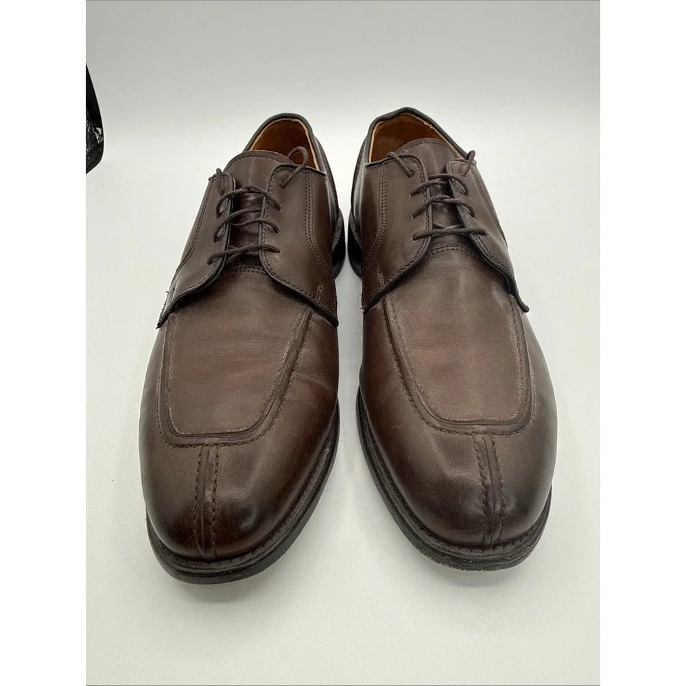 Allen Edmonds Shoes Mens 10 D Brown Leather Hancock Split Toe Blucher Derby 8464